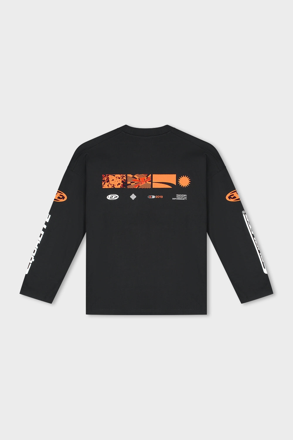 ADRENALINE LONGSLEEVE TEE | BLACK & ORANGE