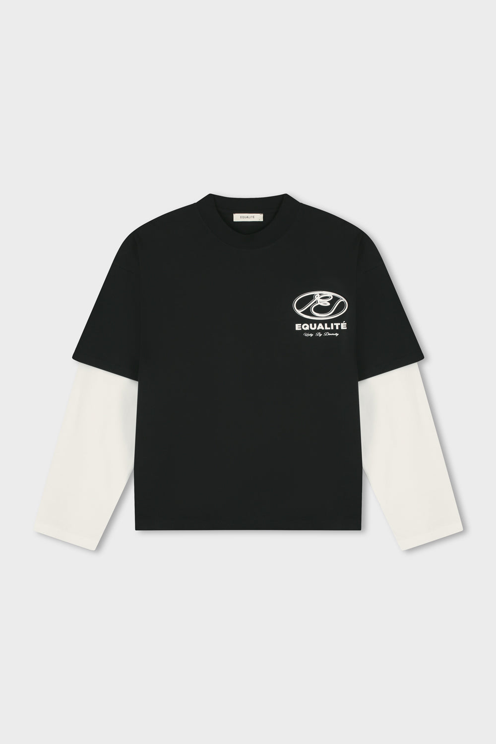 ARID DOUBLE LAYER OVERSIZED LONGSLEEVE TEE | BLACK