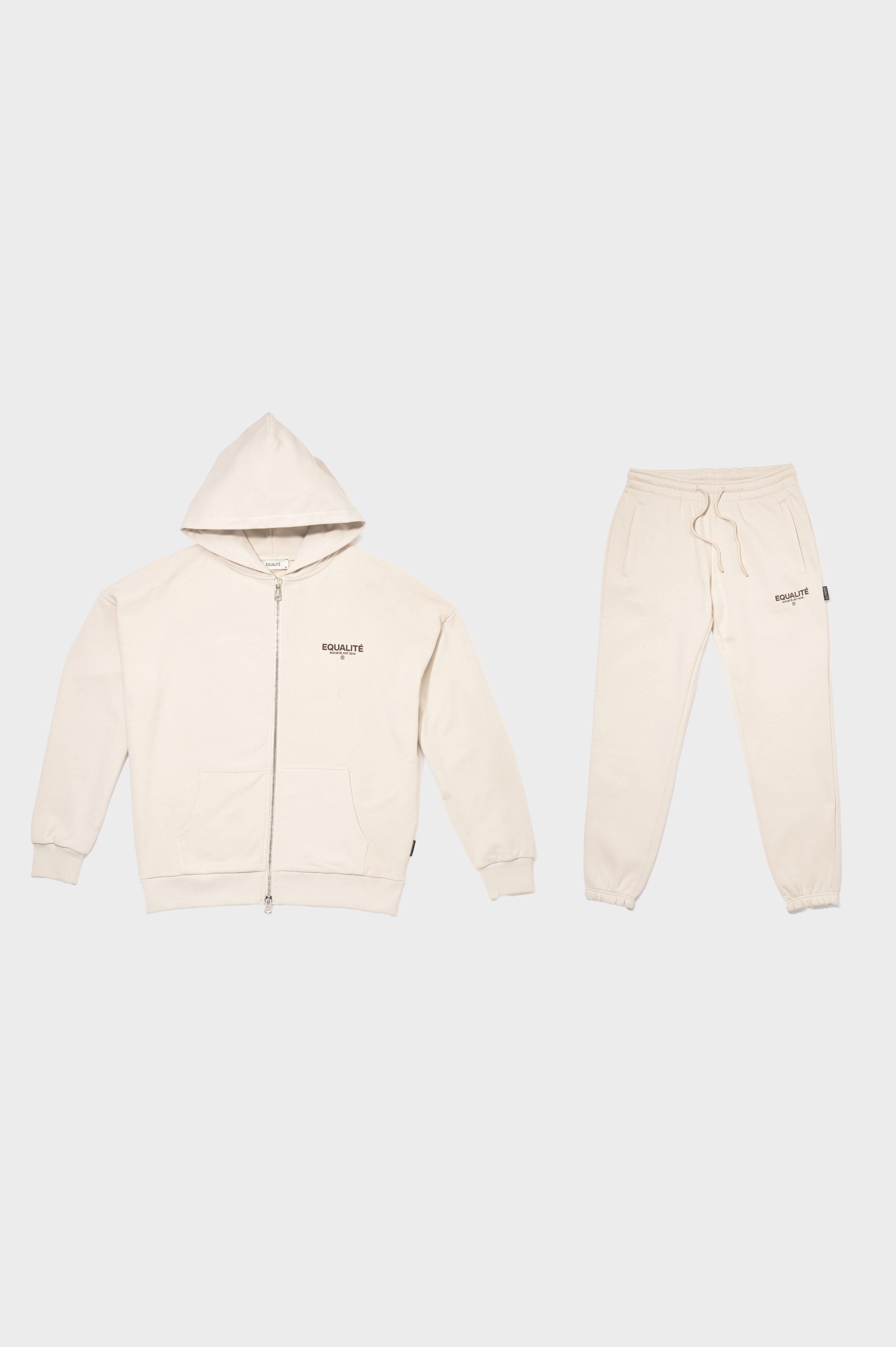 SOCIETÉ JOGGER SET OFF-WHITE & BROWN