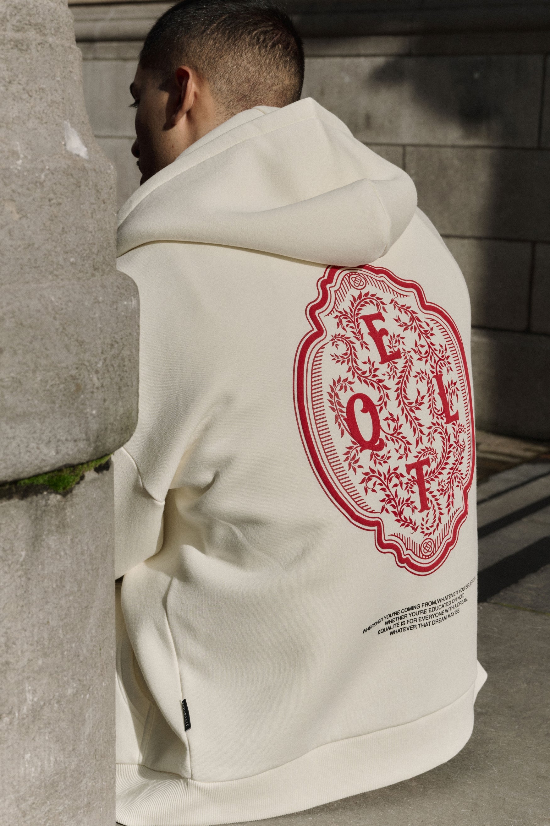 PAINTING EQLT OVERSIZED FULL ZIP HOODIE | OFF WHITE