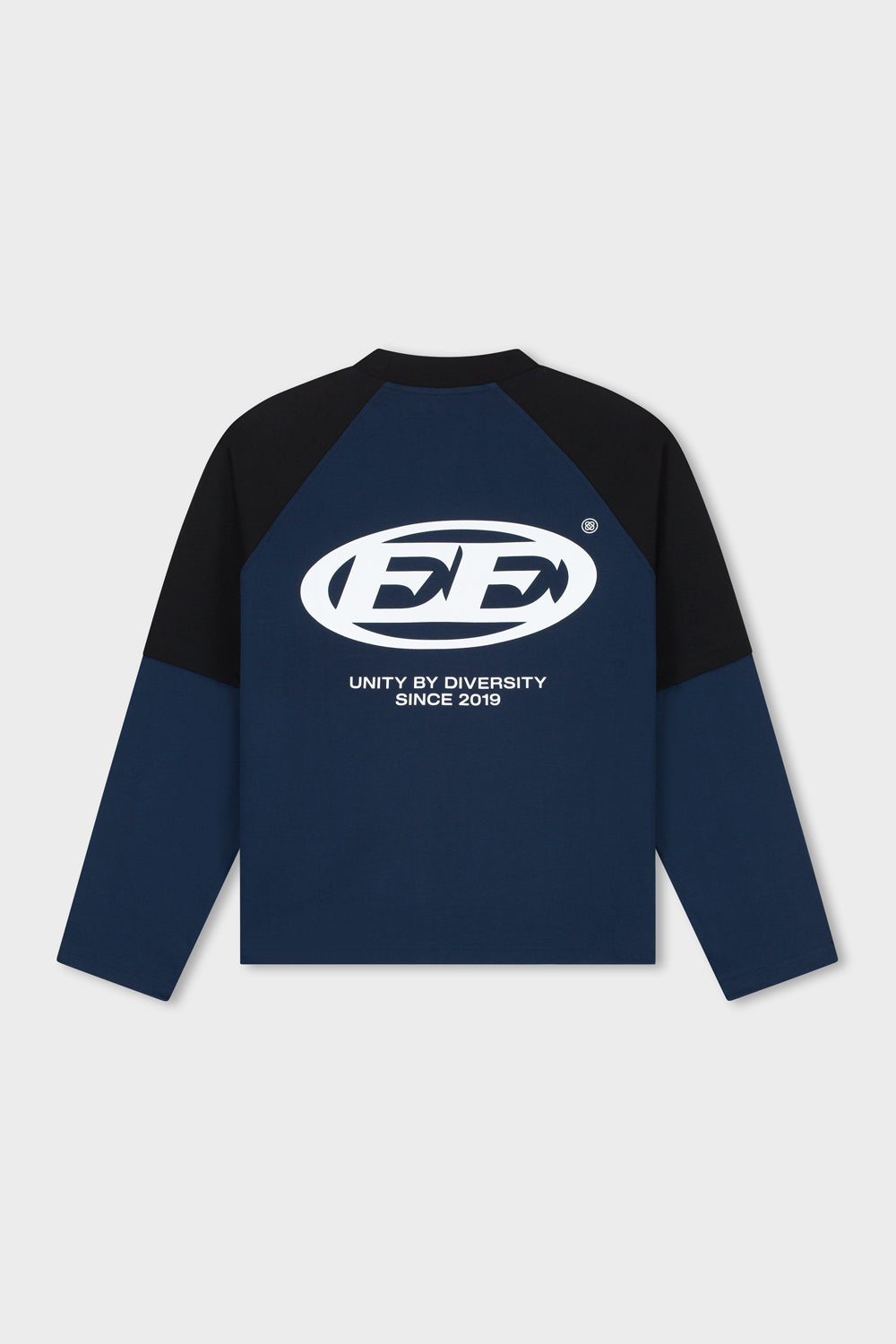 DANTE DOUBLE LAYER LONGSLEEVE TEE | NAVY & OFF-WHITE