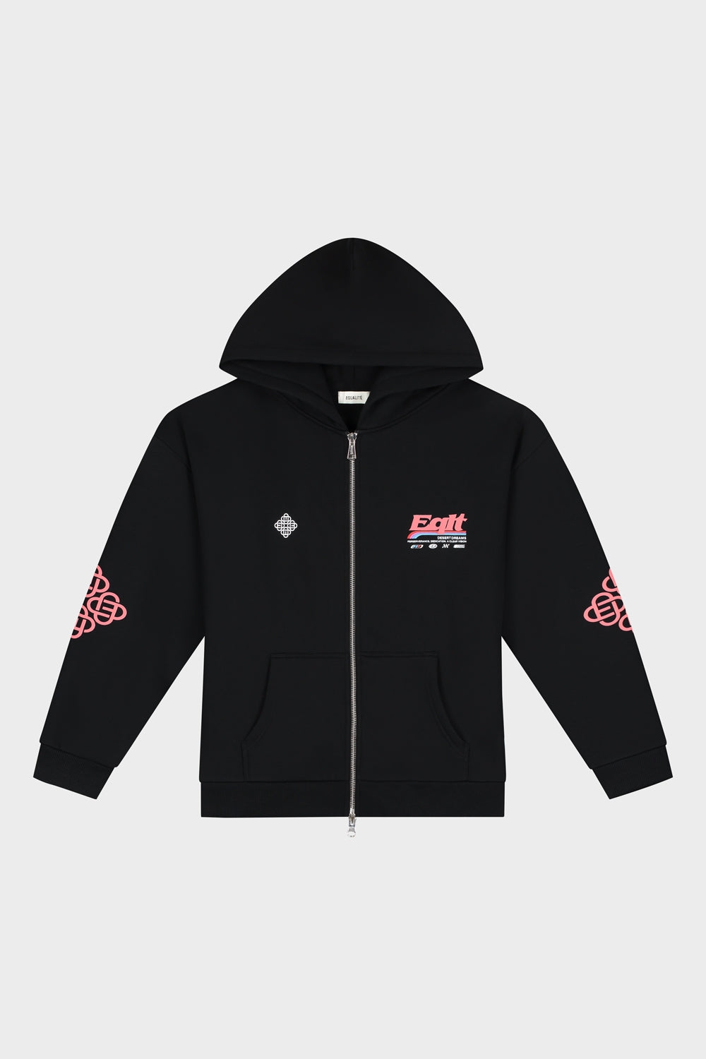 DESERT OVERSIZED FULL ZIP HOODIE | BLACK