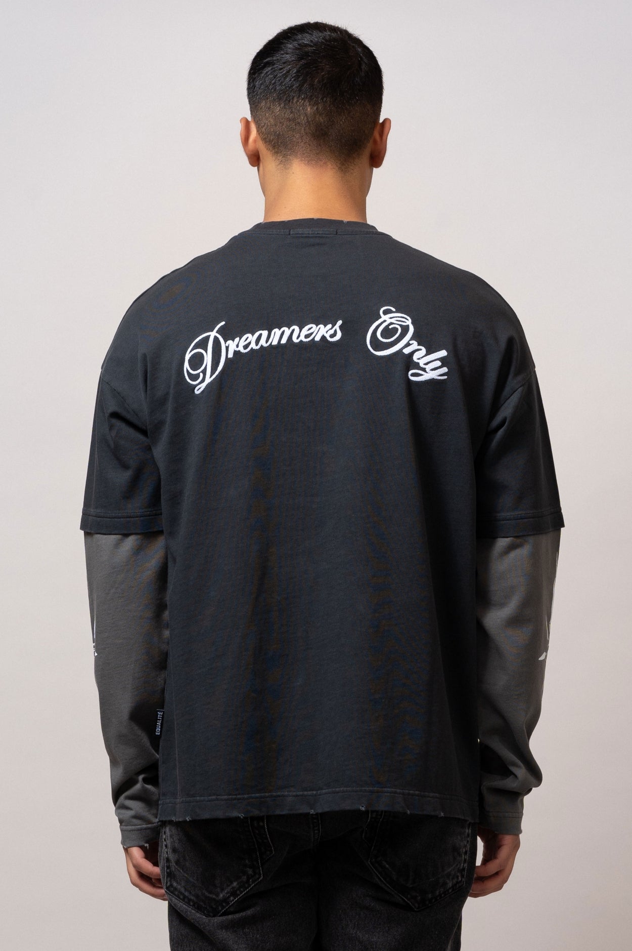 DREAMERS ONLY LONGSLEEVE TEE | BLACK