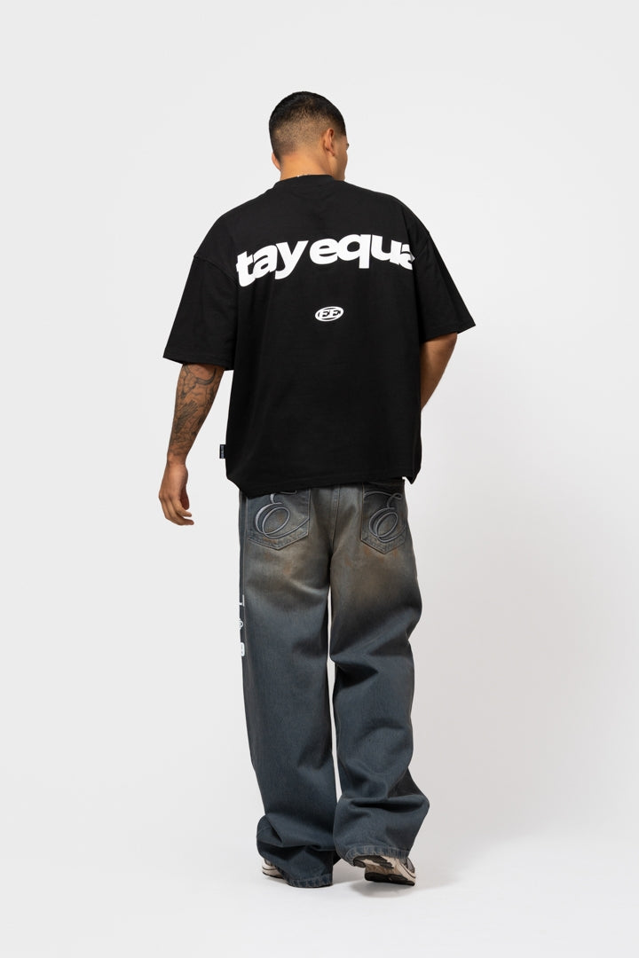 STAY EQUAL BOXY TEE | BLACK
