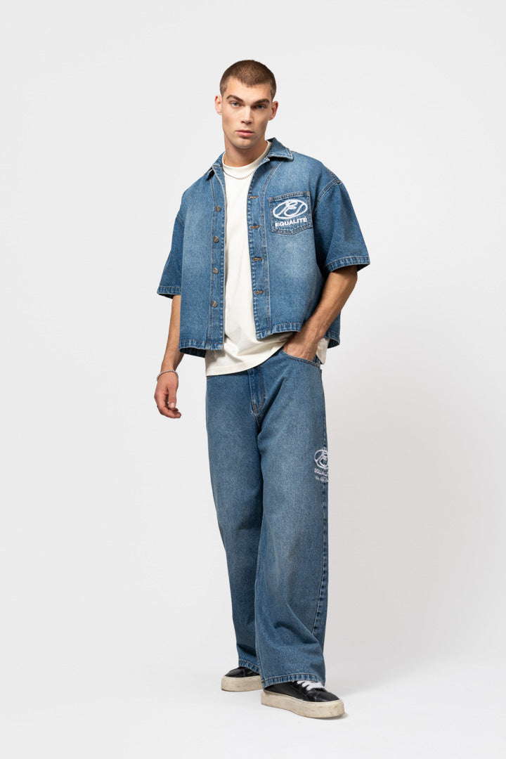 ARID BOXY DENIM JACKET | BLUE