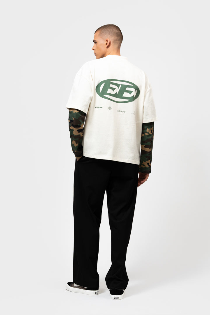 ENZO DOUBLE LAYER LONGSLEEVE TEE | OFF-WHITE & CAMO