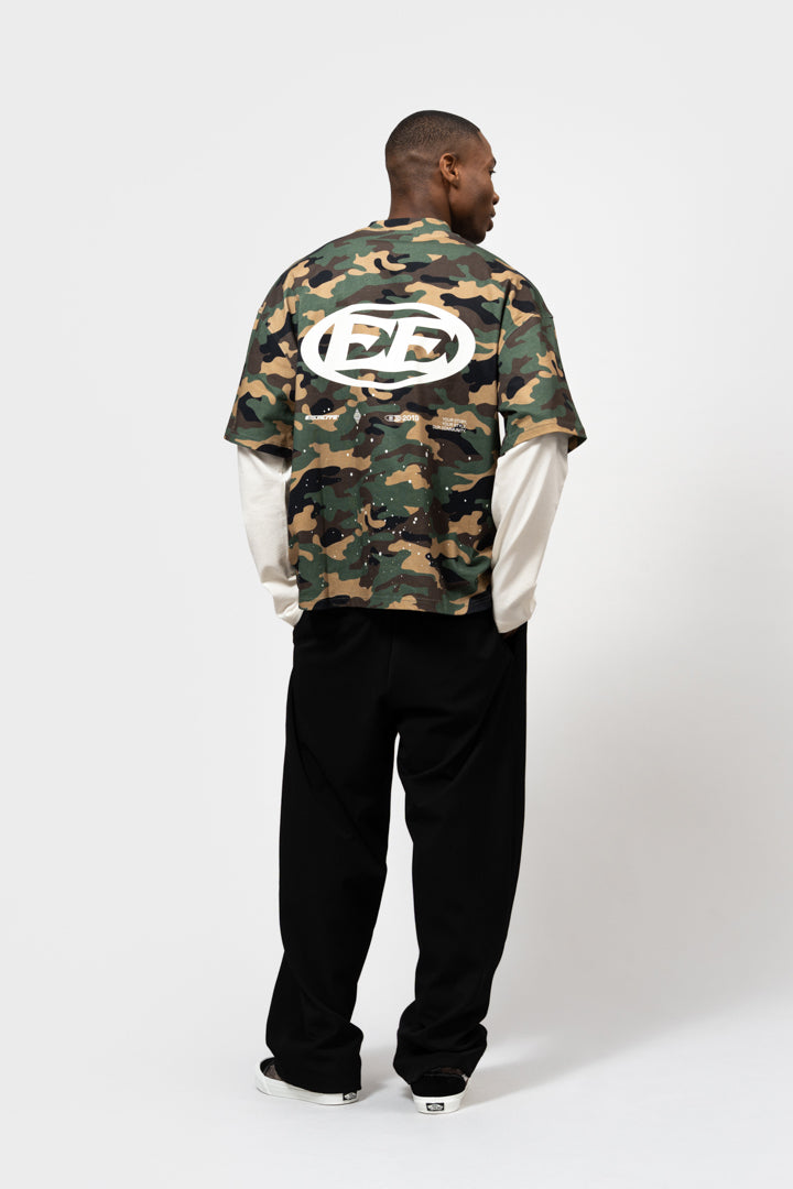 ENZO DOUBLE LAYER LONGSLEEVE TEE | CAMO & OFF-WHITE