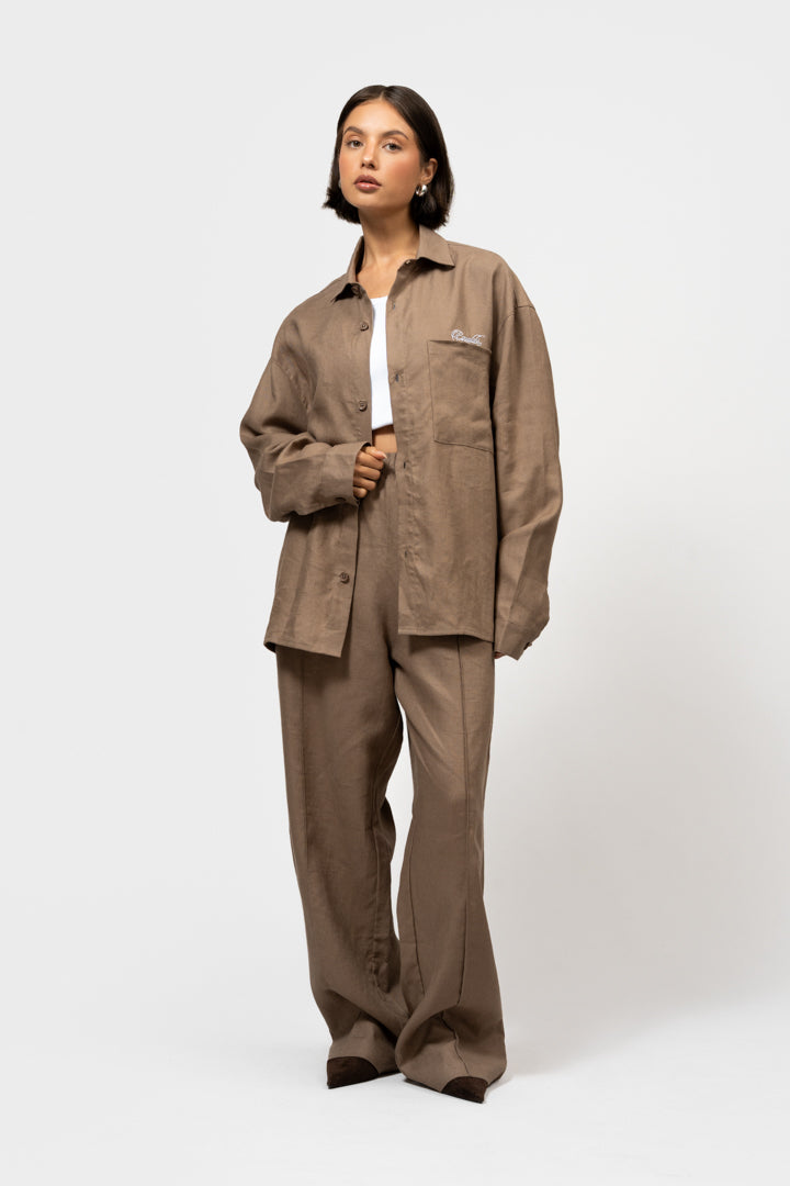 REMY LINEN PANTS | TAUPE