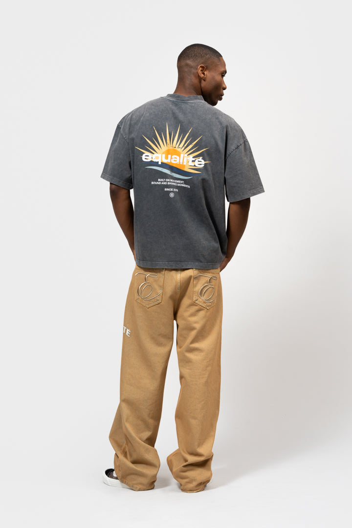 GOLDEN HOUR BOXY TEE | WASHED GREY