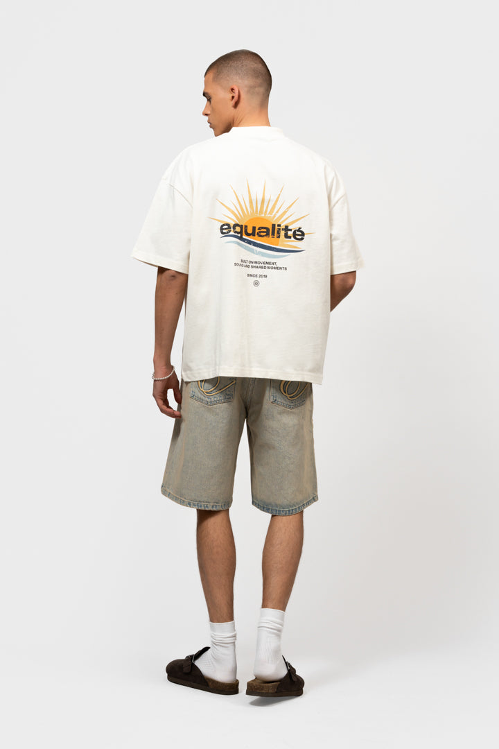 GOLDEN HOUR BOXY TEE | OFF-WHITE