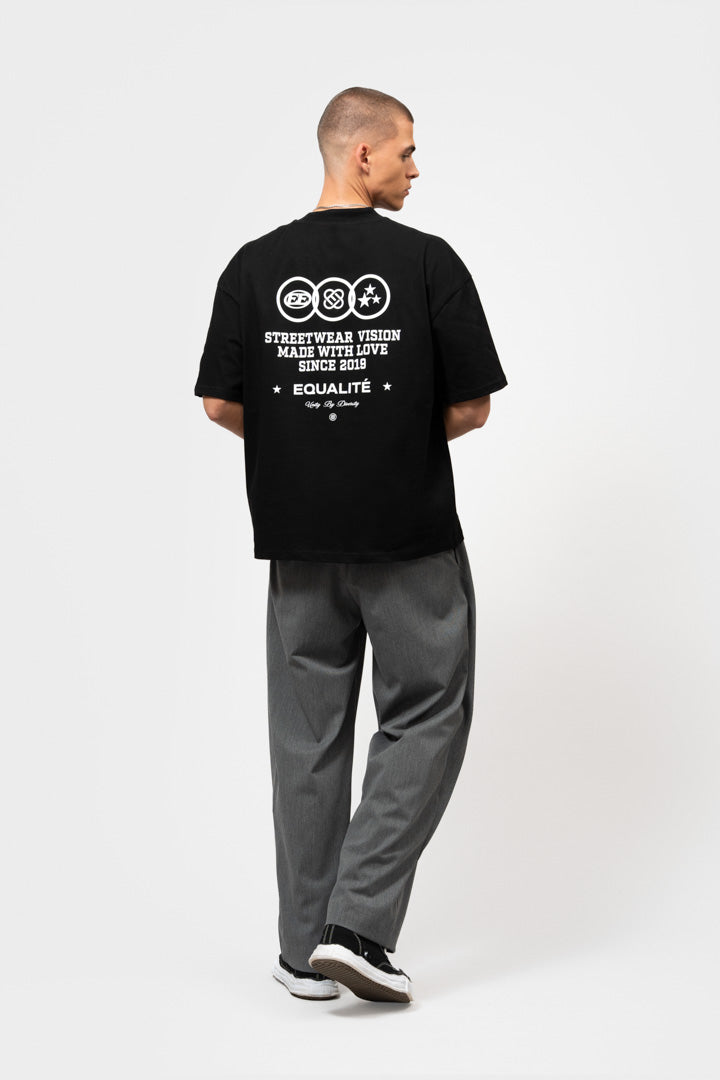 UNIVERSE BOXY TEE | BLACK