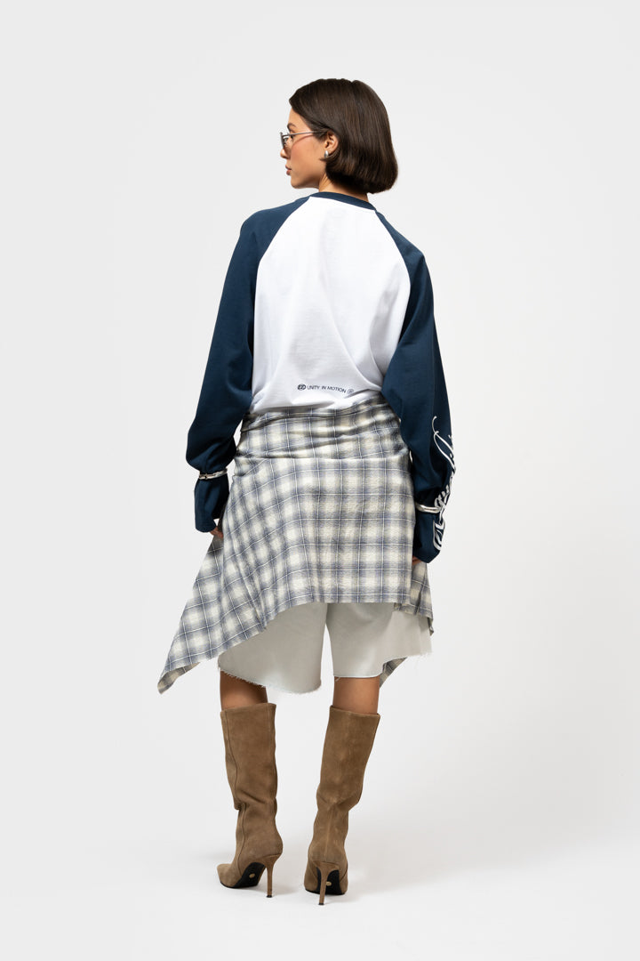 JETT RAGLAN LONGSLEEVE TEE | OFF-WHITE & NAVY
