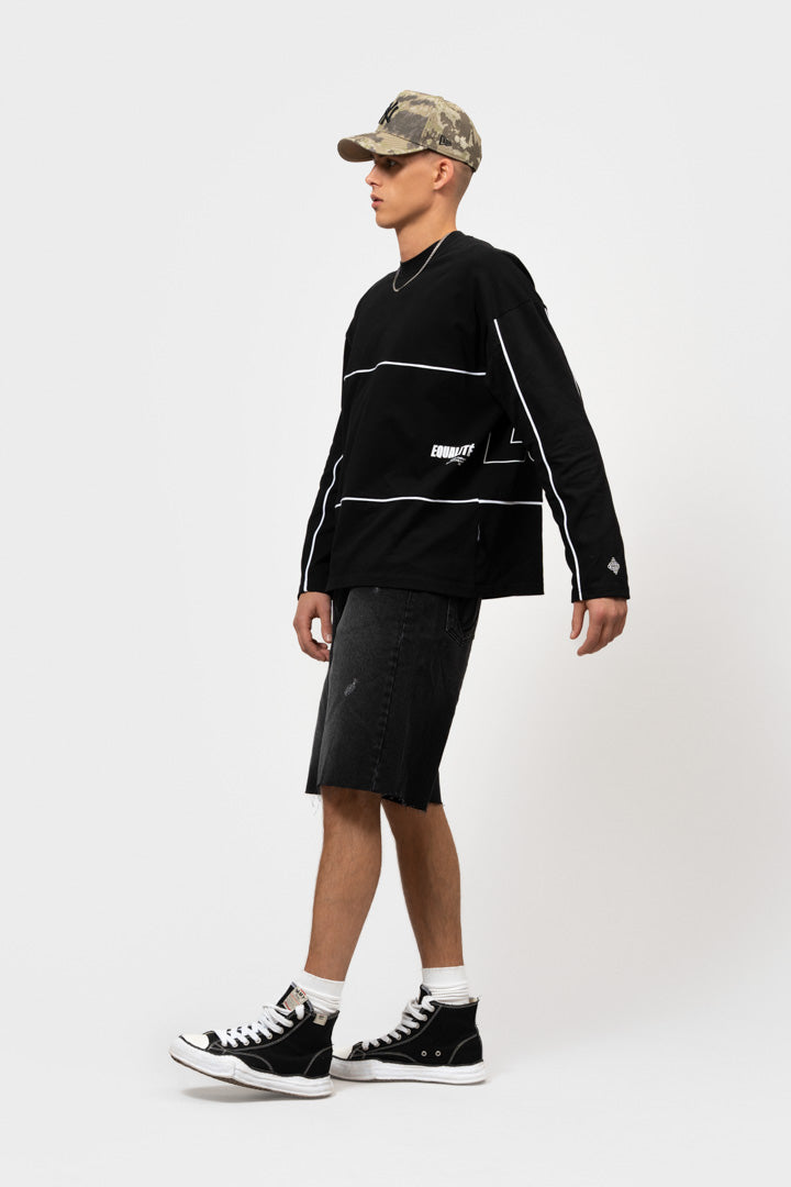 BRUNO LINE LONGLSEEVE TEE | BLACK