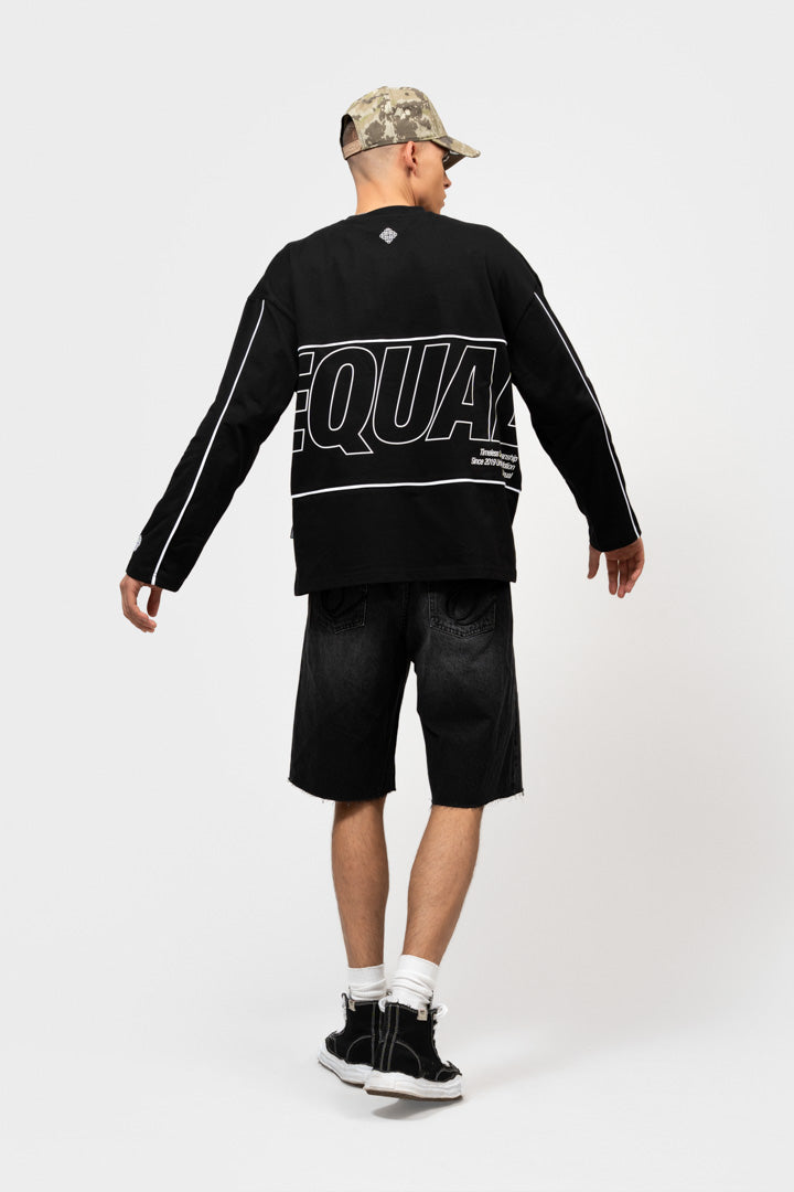 BRUNO LINE LONGLSEEVE TEE | BLACK