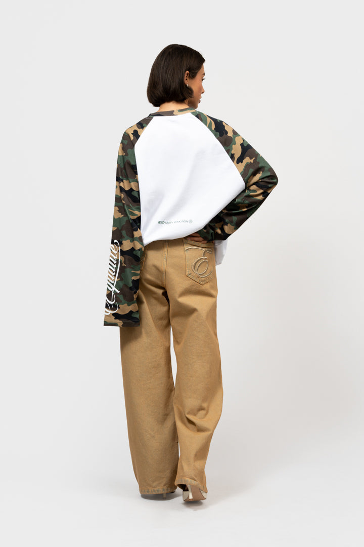 JETT RAGLAN LONGSLEEVE TEE | OFF-WHITE & CAMO