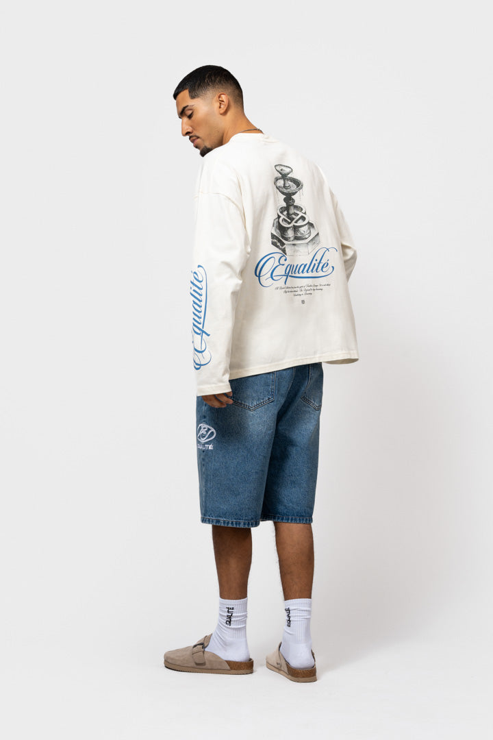 FONTAIN OVERSIZED LONGSLEEVE TEE | OFF-WHITE