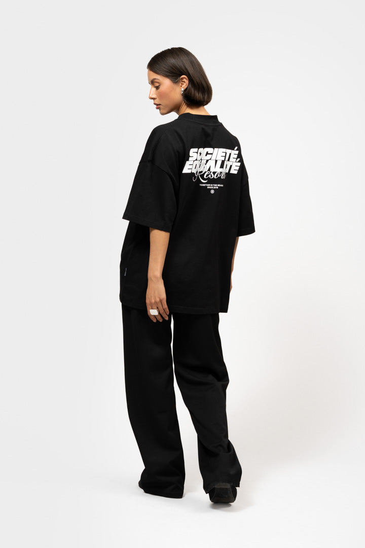 SOCIETÉ RESORT BOXY TEE | BLACK