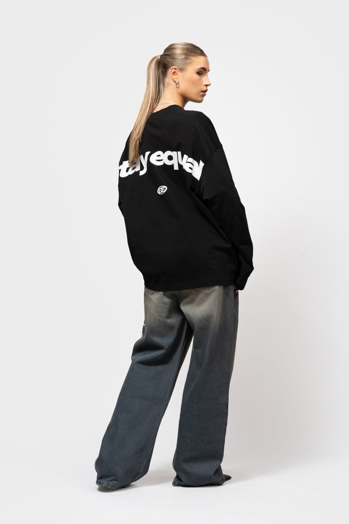 STAY EQUAL LONGSLEEVE TEE | BLACK