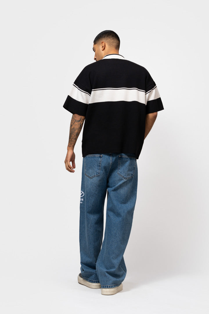 JADEN KNIT POLO | BLACK