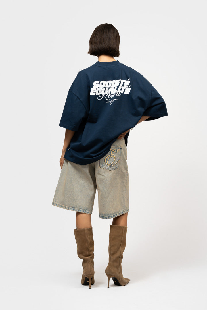 SOCIETÉ RESORT BOXY TEE | NAVY