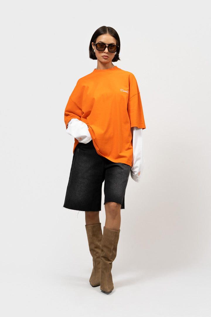 NICO DOUBLE LAYER LONGSLEEVE TEE | WASHED ORANGE