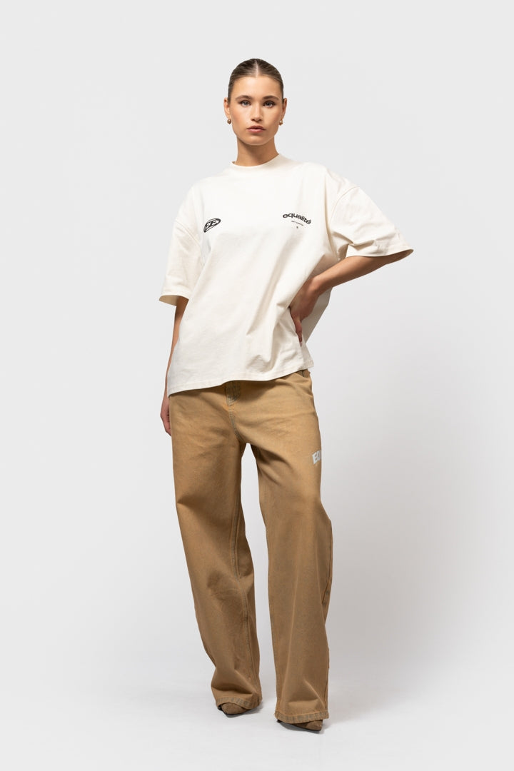 STAY EQUAL BOXY TEE | OFF-WHITE