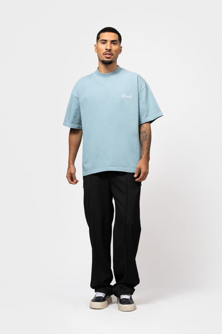 YUKI BOXY TEE | WASHED LIGHT BLUE