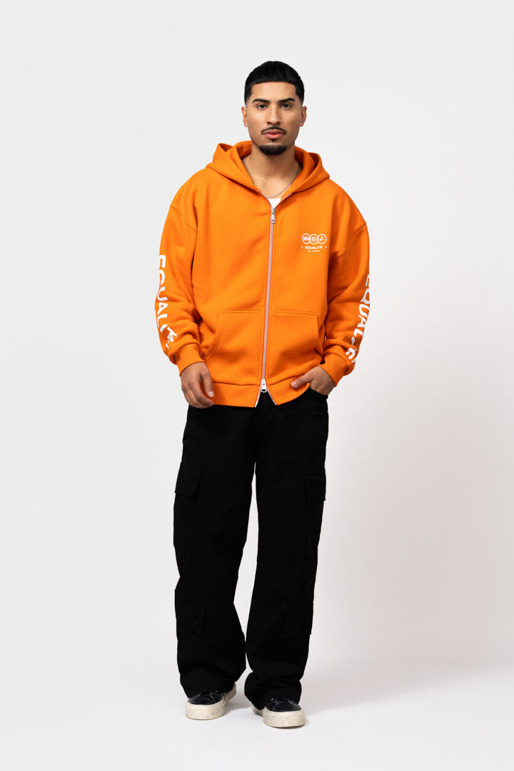 UNIVERSE FULL ZIP HOODIE | ORANGE