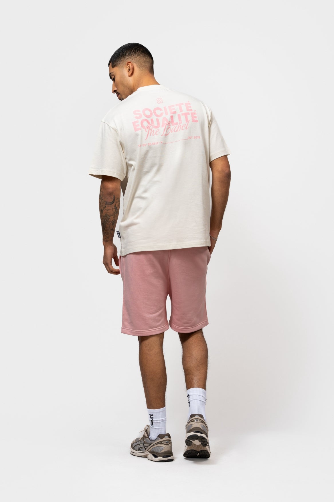 SOCIETÉ 2.0 OVERSIZED TEE | OFF-WHITE & PINK