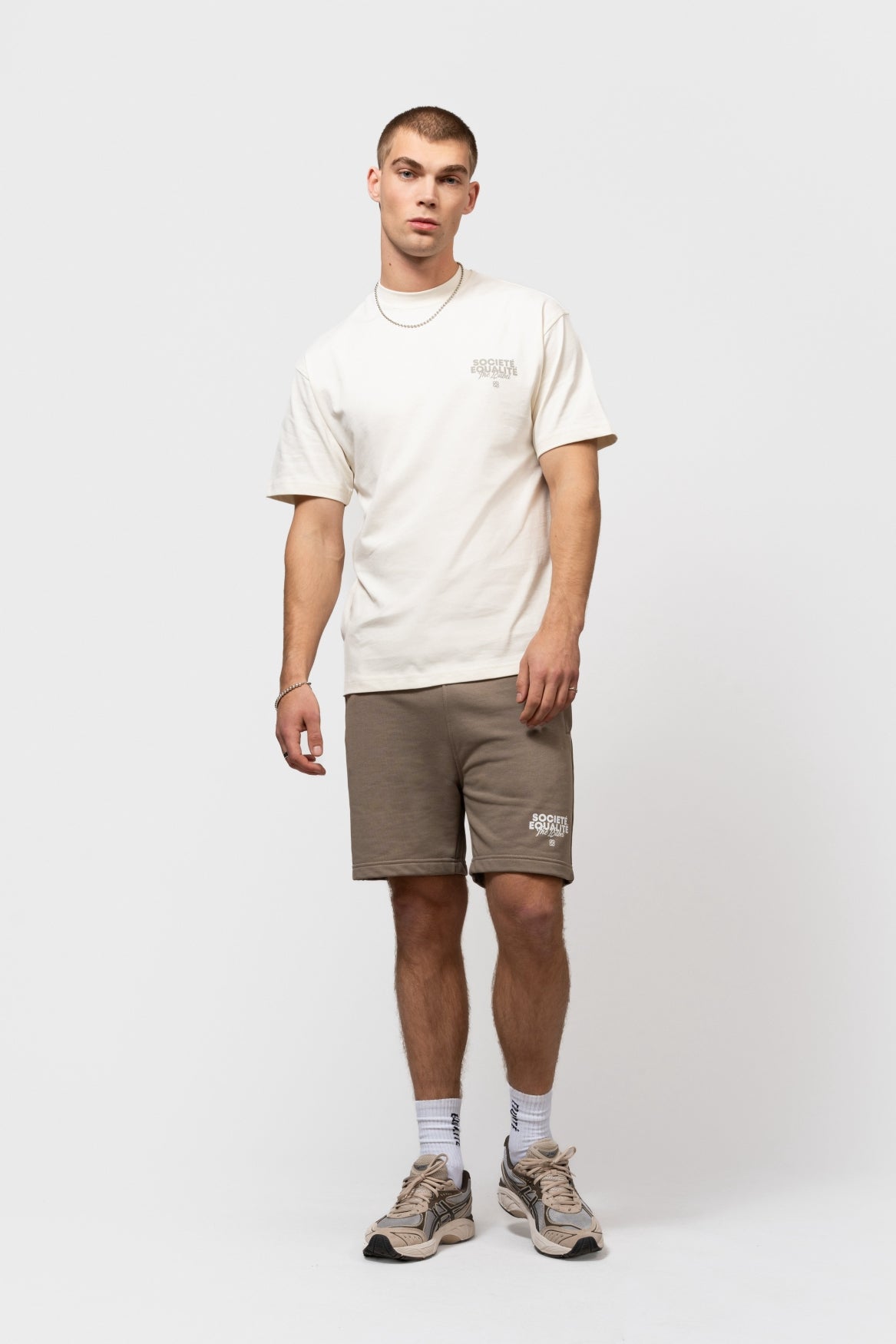 SOCIETÉ 2.0 OVERSIZED TEE | OFF-WHITE & TAUPE