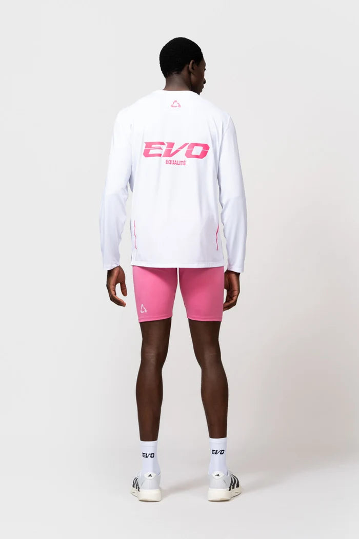 EVO LONGSLEEVE TIGHT SET | WHITE & PINK