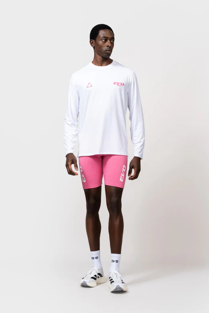 EVO LONGSLEEVE TIGHT SET | WHITE & PINK