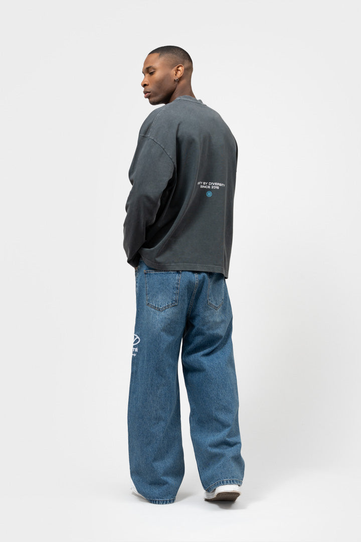 ELAN OVERSIZED LONGSLEEVE TEE | WASHED GREY