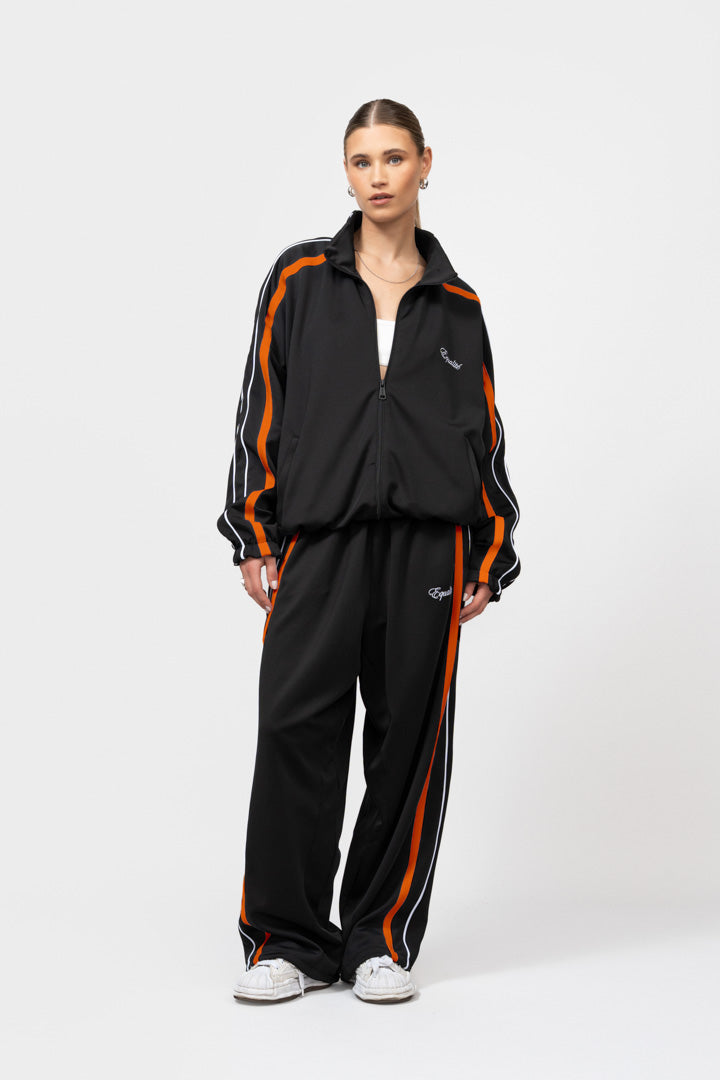 TRACK JACKET | BLACK & ORANGE