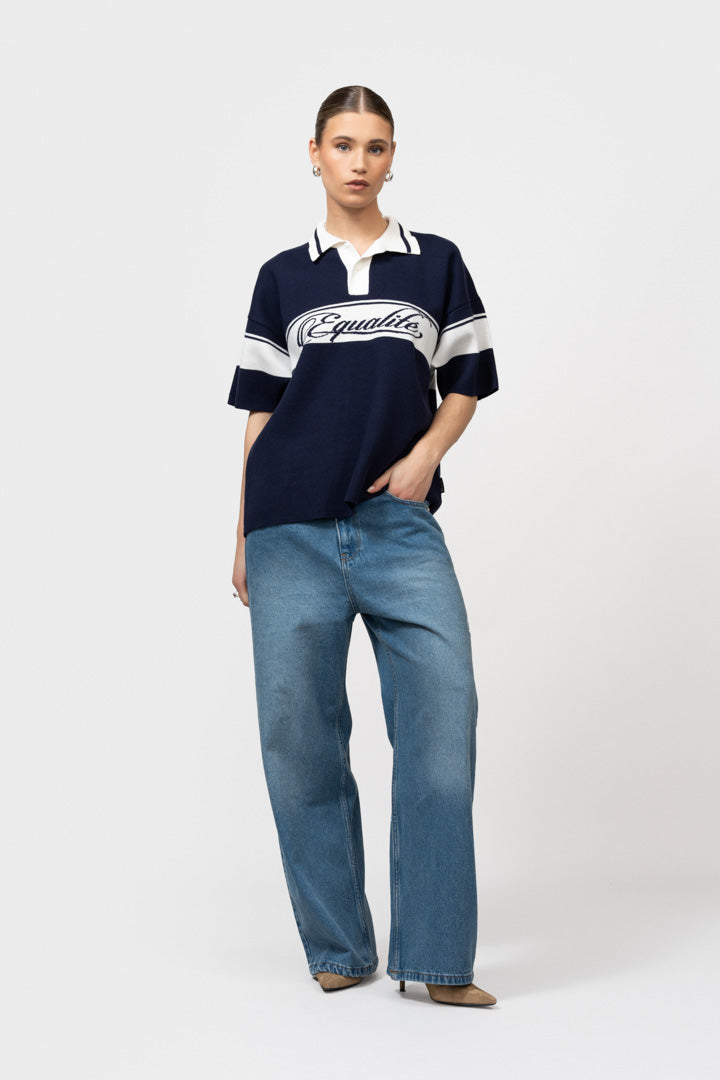 JADEN KNIT POLO | NAVY