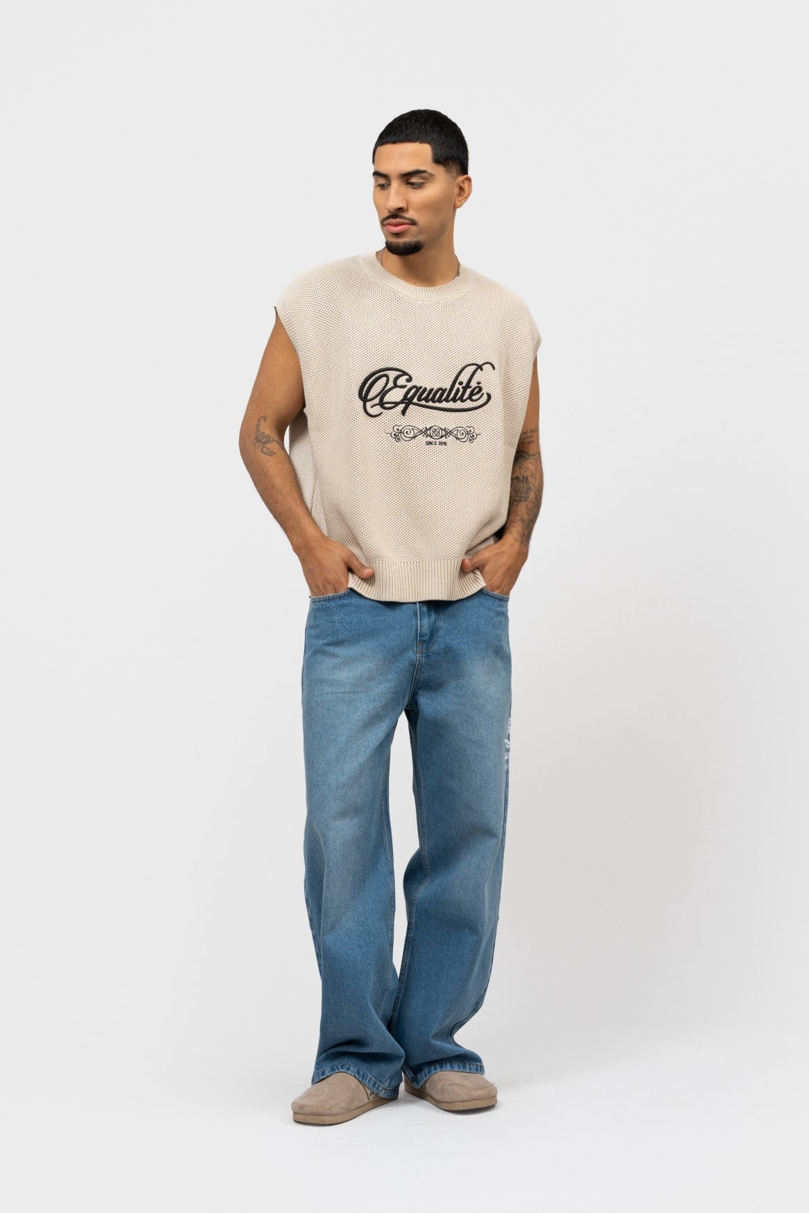 LUMI KNIT TANKTOP | BEIGE