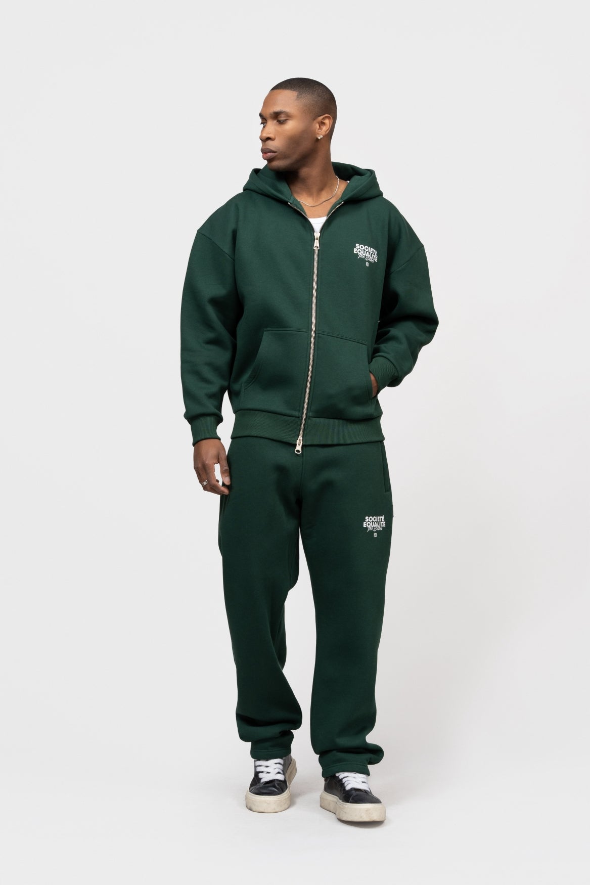 SOCIETÉ 2.0 OVERSIZED FULL ZIP HOODIE | GREEN