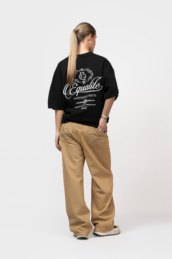 BEAU KNIT POLO | BLACK