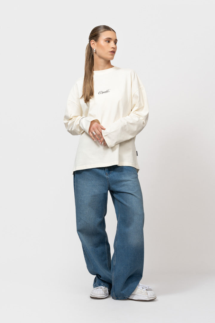 EDEN OVERSIZED LONGSLEEVE TEE | OFF-WHITE