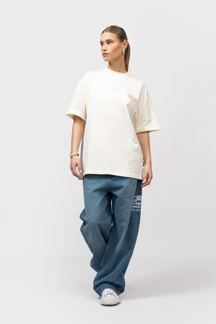 SOCIETÉ 2.0 OVERSIZED TEE | OFF-WHITE & PINK