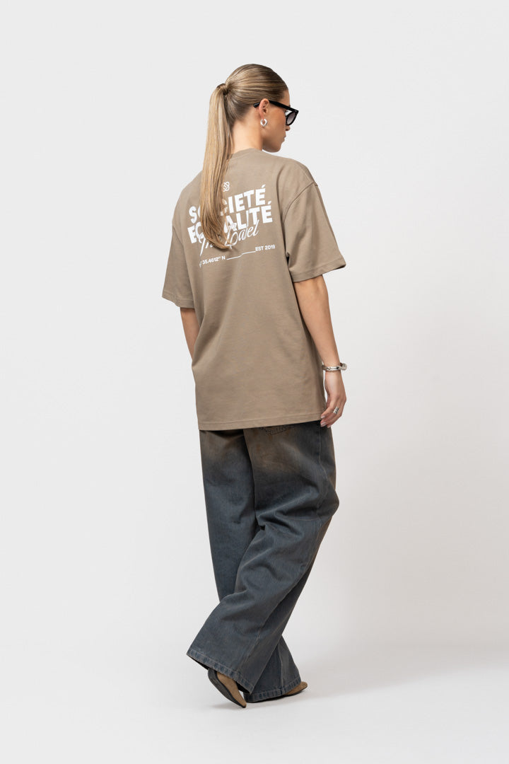 SOCIETÉ 2.0 OVERSIZED TEE | TAUPE