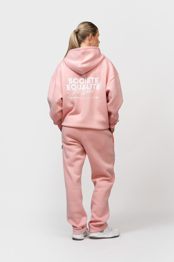 SOCIETÉ 2.0 OVERSIZED FULL ZIP HOODIE | PINK