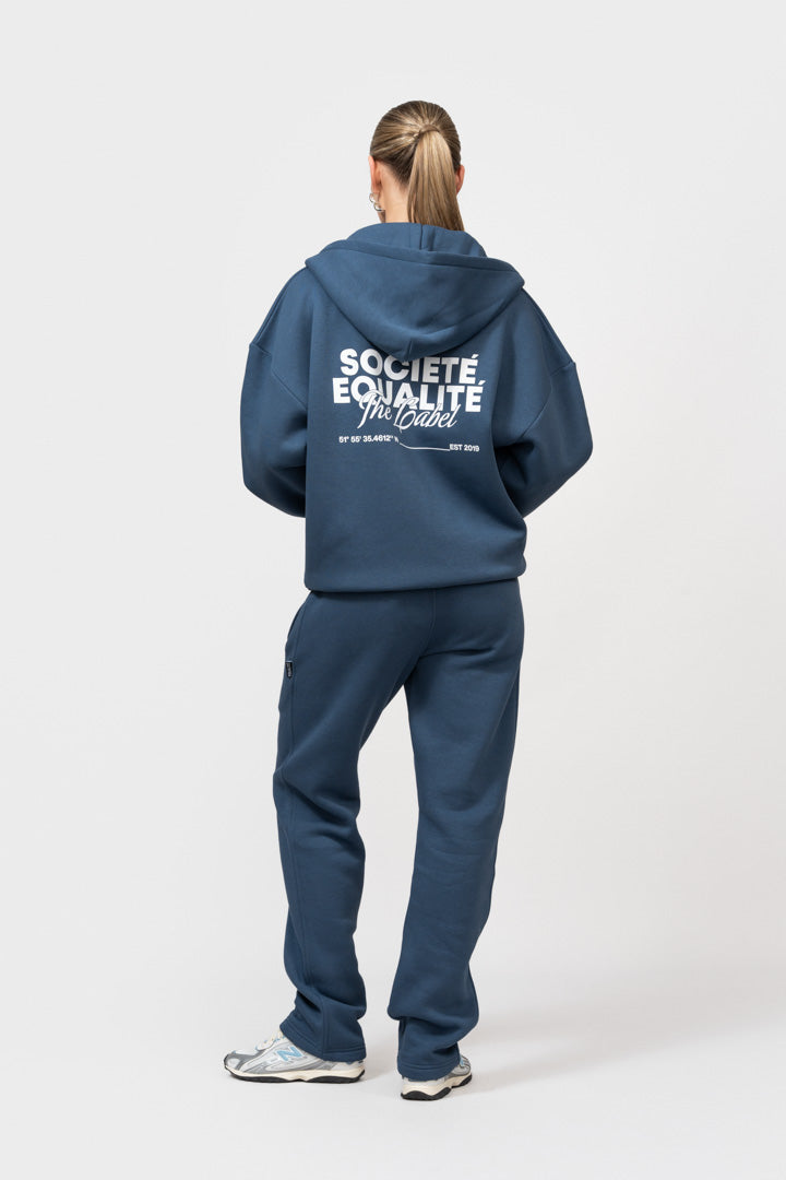 SOCIETÉ 2.0 OVERSIZED FULL ZIP HOODIE | NAVY