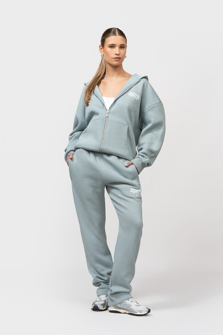 SOCIETÉ 2.0 OVERSIZED FULL ZIP HOODIE | LIGHT BLUE