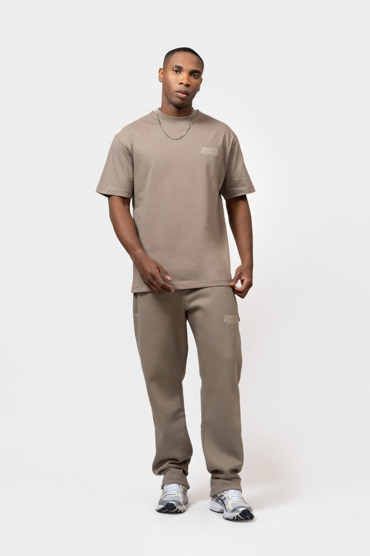 SOCIETÉ 2.0 OVERSIZED TEE | TAUPE & TAUPE