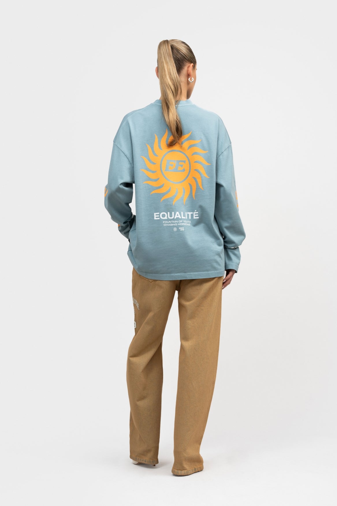 SUNNY OVERSIZED LONGSLEEVE TEE | WASHED LIGHT BLUE