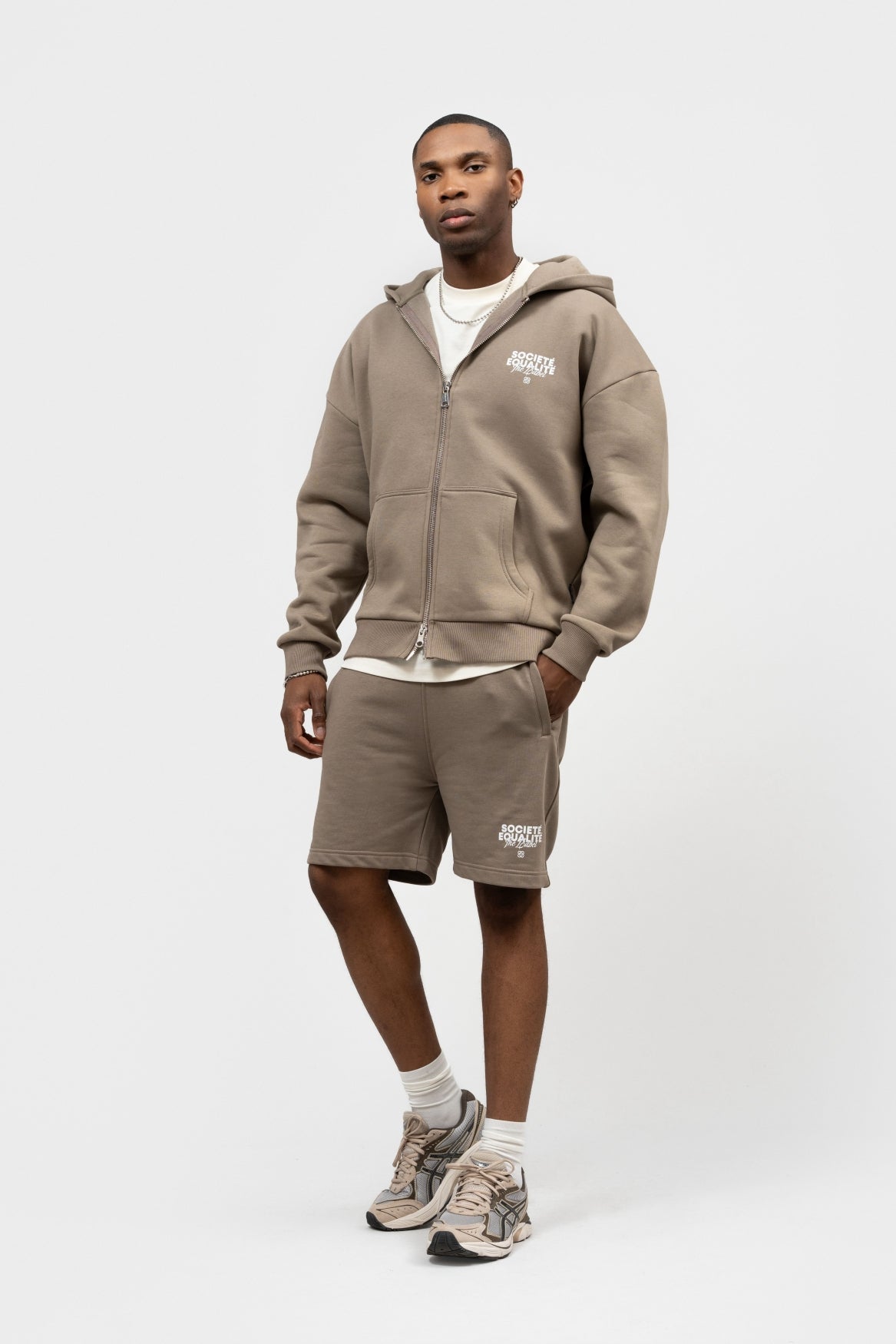 SOCIETÉ 2.0 OVERSIZED FULL ZIP HOODIE | TAUPE
