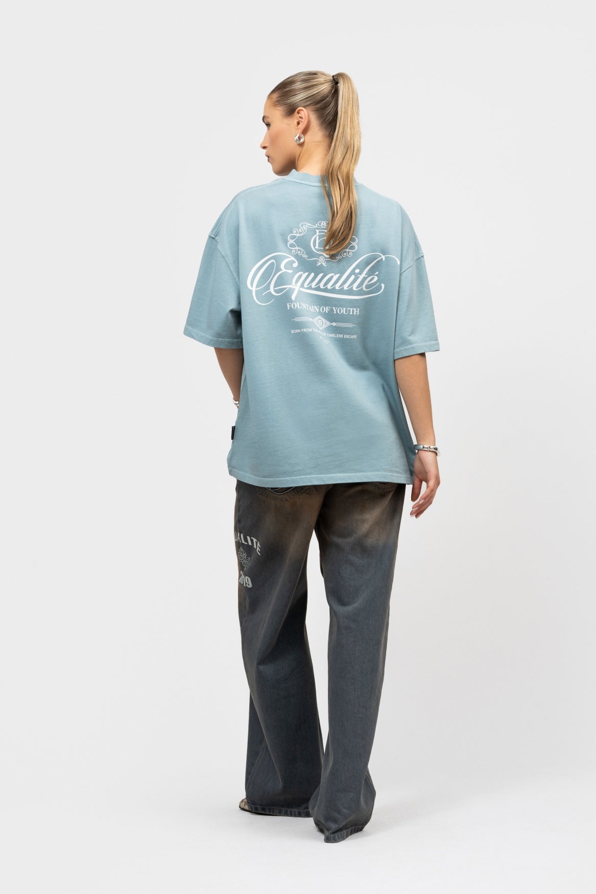 YUKI BOXY TEE | WASHED LIGHT BLUE