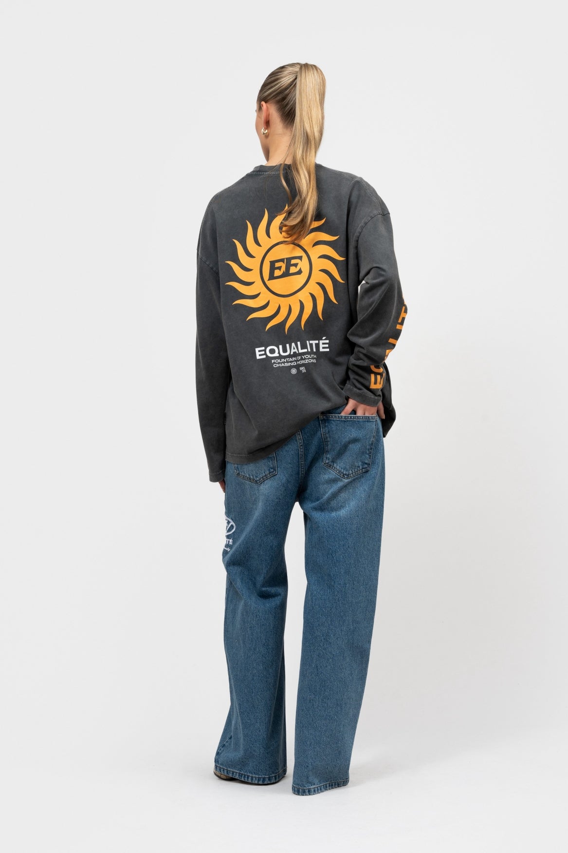 SUNNY OVERSIZED LONGSLEEVE TEE | WASHED GREY