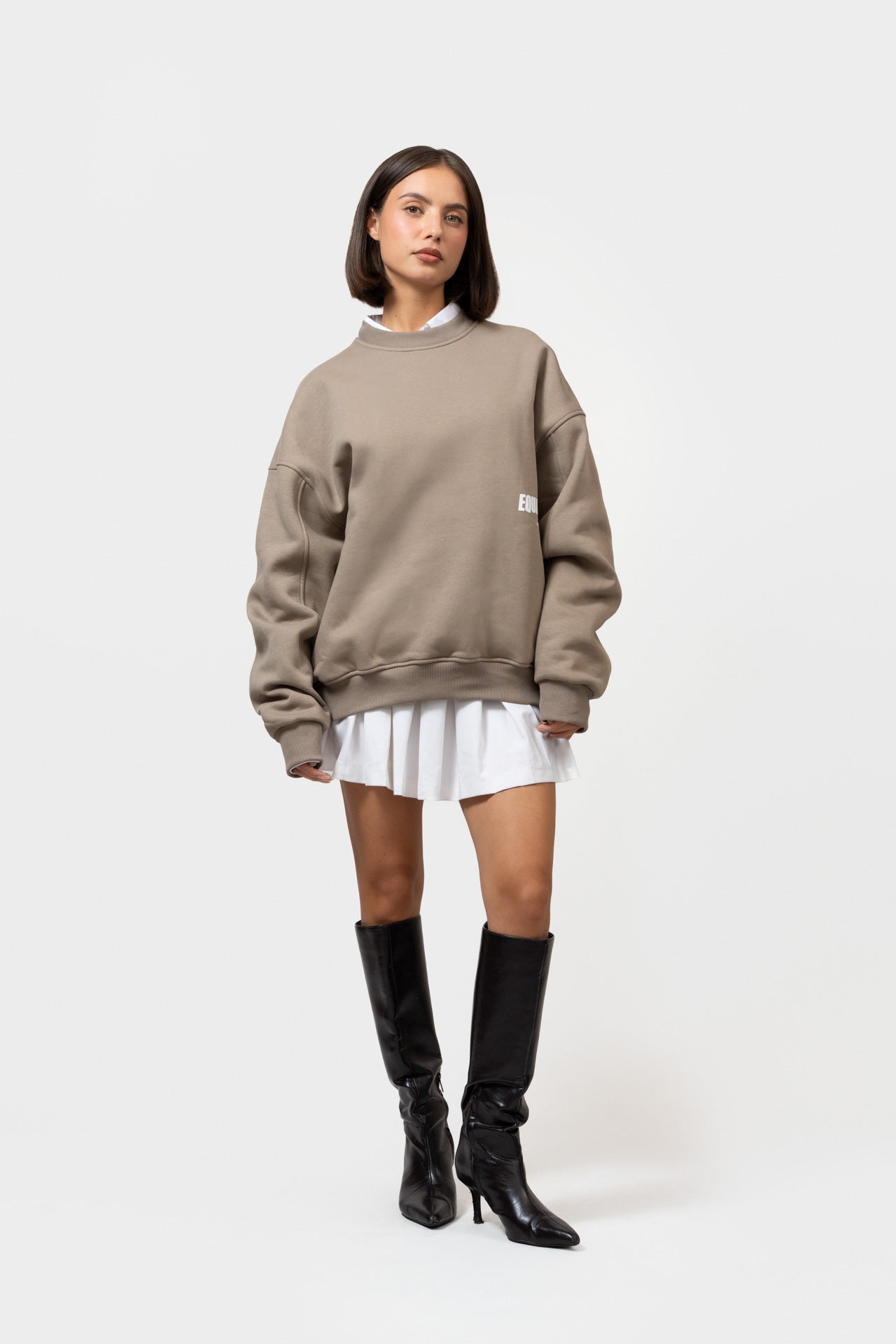 ELIA OVERSIZED SWEATER | TAUPE